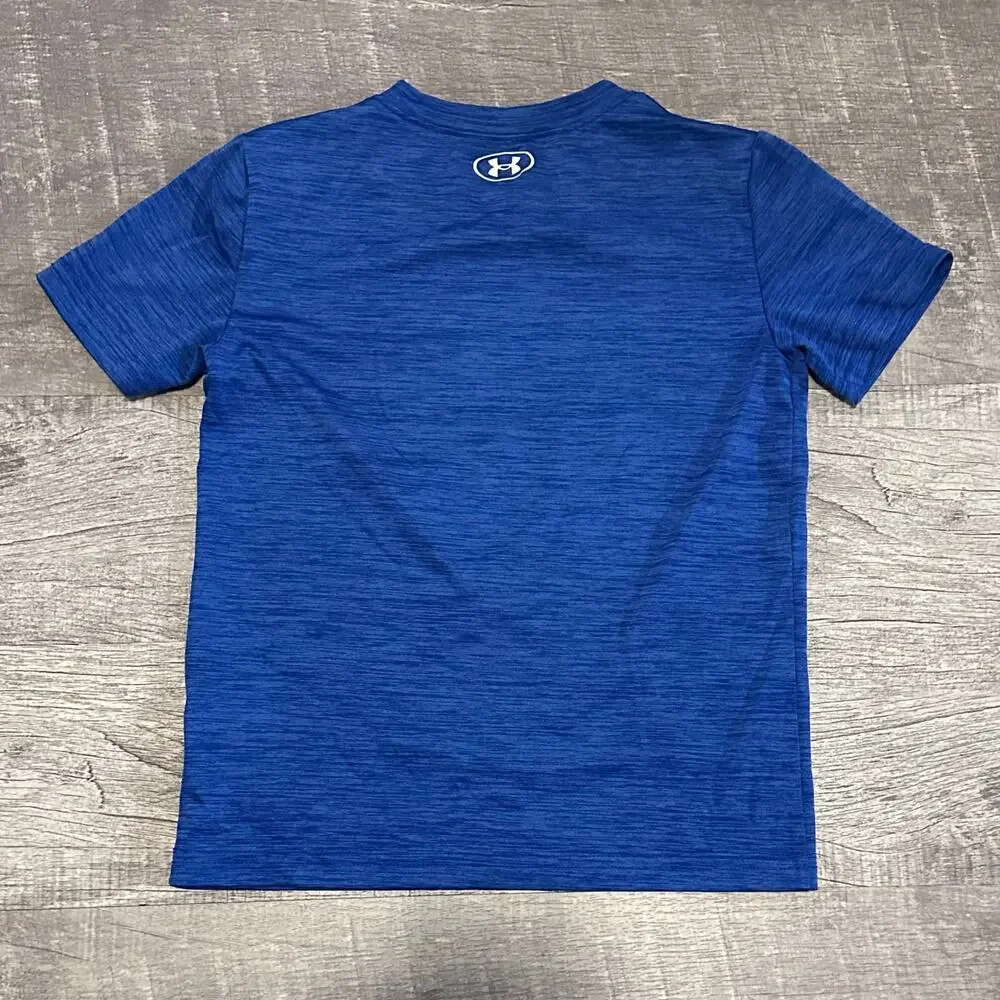 Blue Shirt Bundle Lot (3) Boys 6 Sweatshirt Button Up Dino Athletic T-Shirt